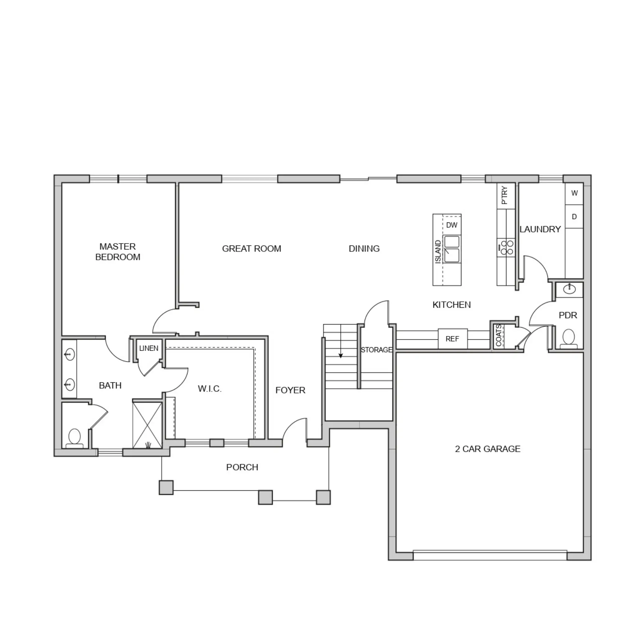 Camryn home design by Chris Brown Homes, 2,201 sq ft with 4 bedrooms and 2.5 bathrooms