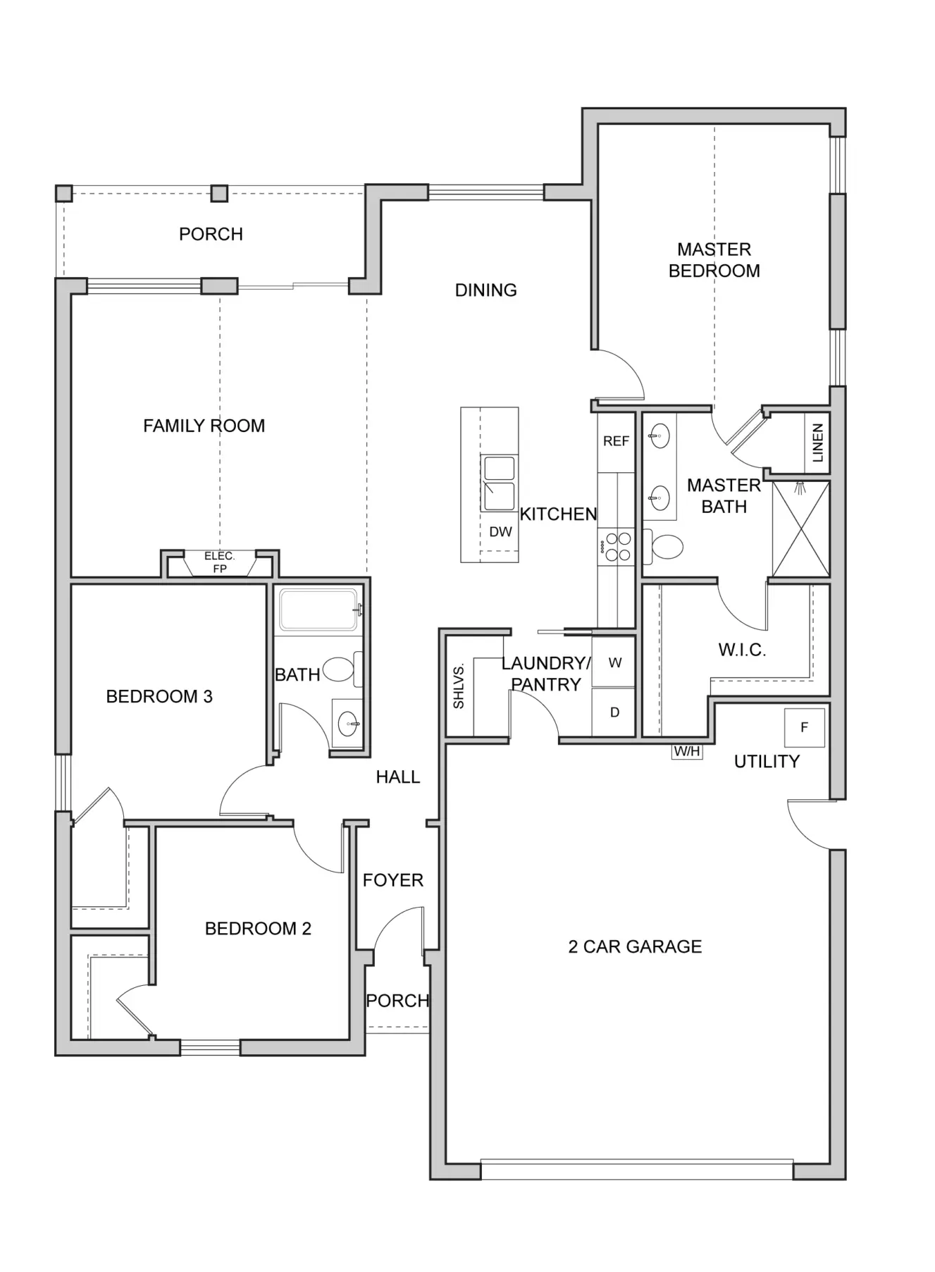 Liam home design, 1,400 sq ft with 3 bedrooms and 2 bathrooms
