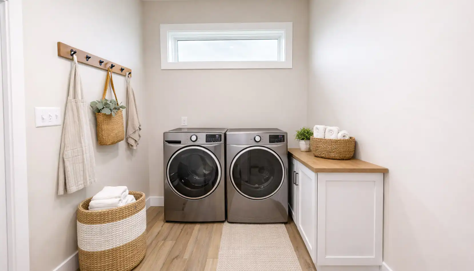 Ava’s Modern Farmhouse Laundry Room Retreat