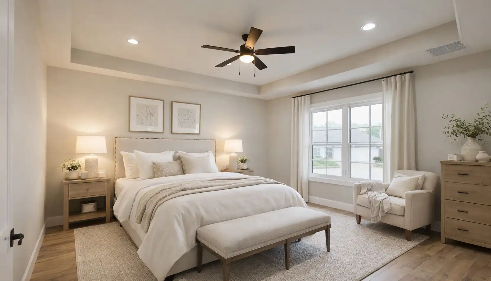 Ava Neutral Bedroom With Modern Farmhouse Style
