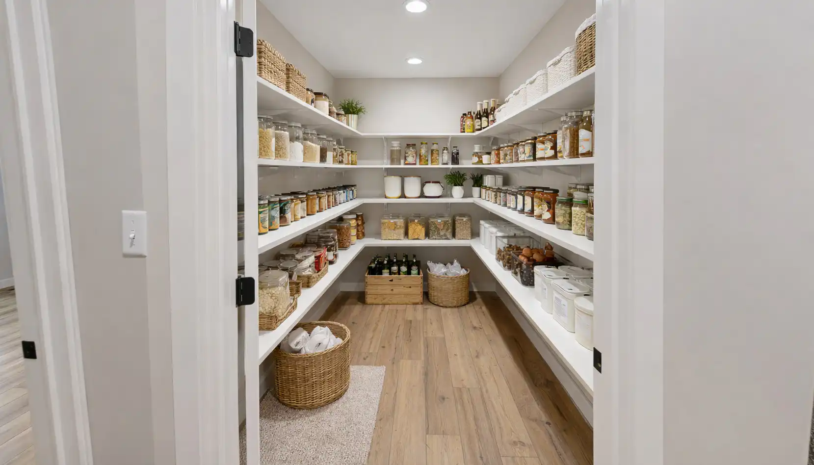 Ava’s Bright and Organized Walk-In Pantry