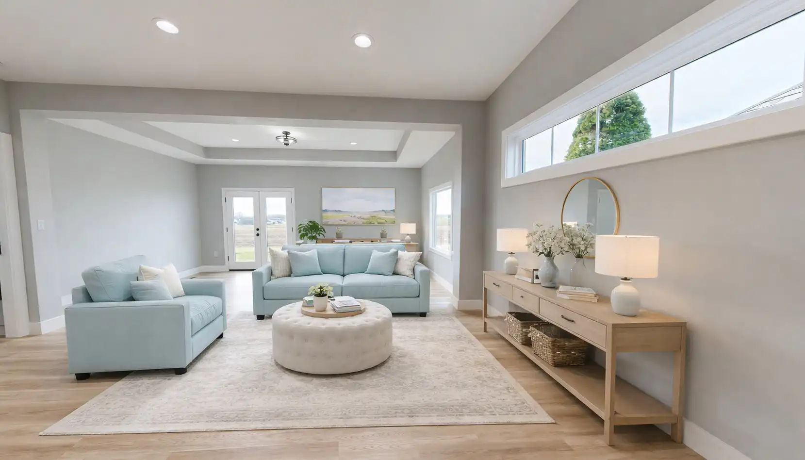 Eleanor 2-Car Home’s Bright Modern Living Room