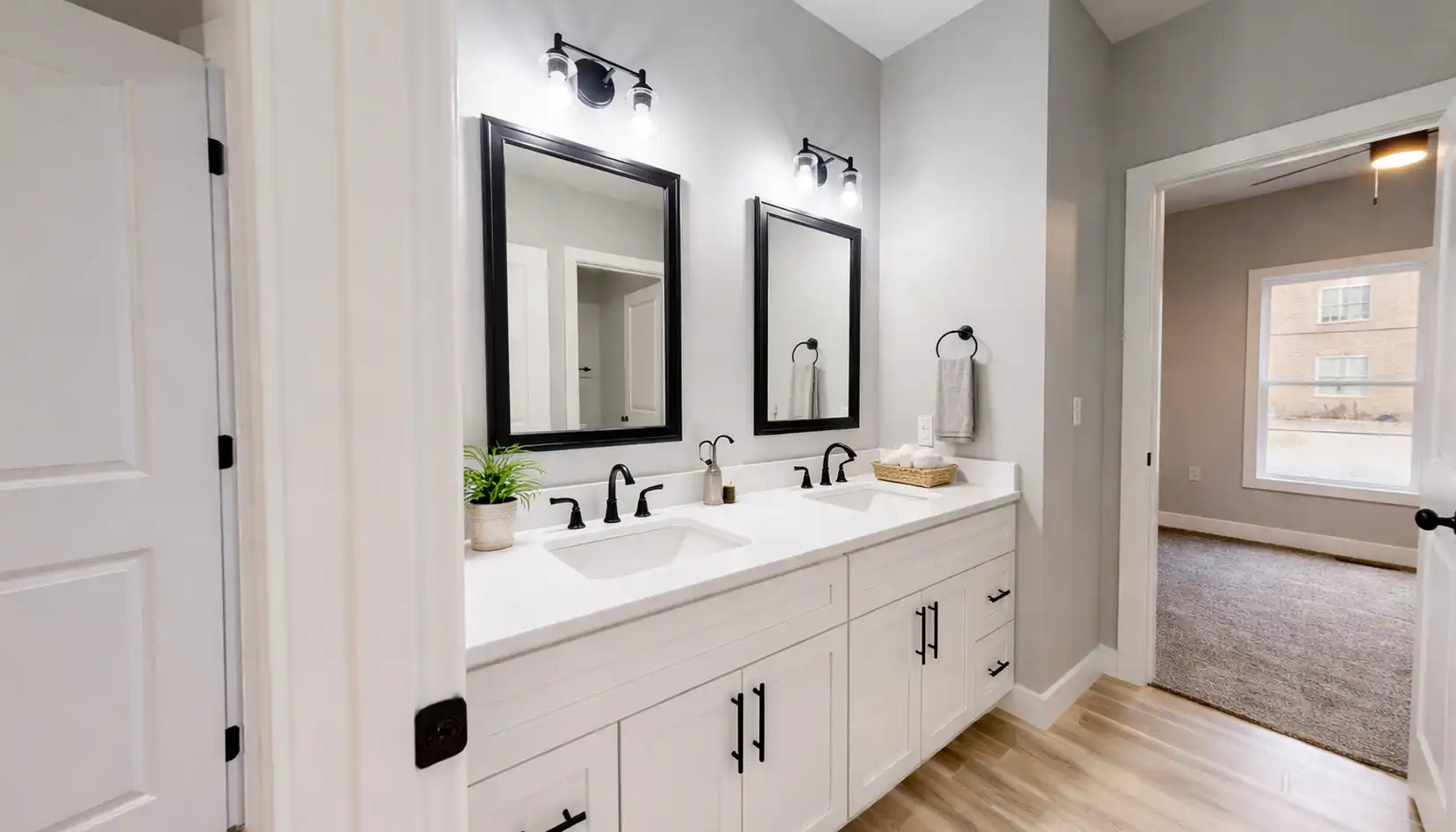 Eleanor (3-Car) Modern Double Vanity Bathroom