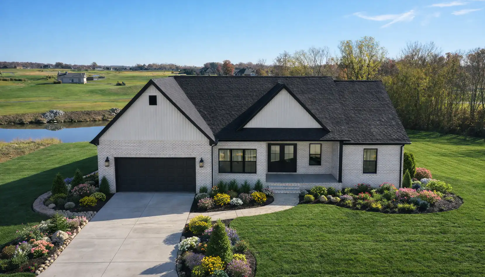 Move-in-ready Asher floor plan home for sale at 5622 Lenox Drive with two-car garage.