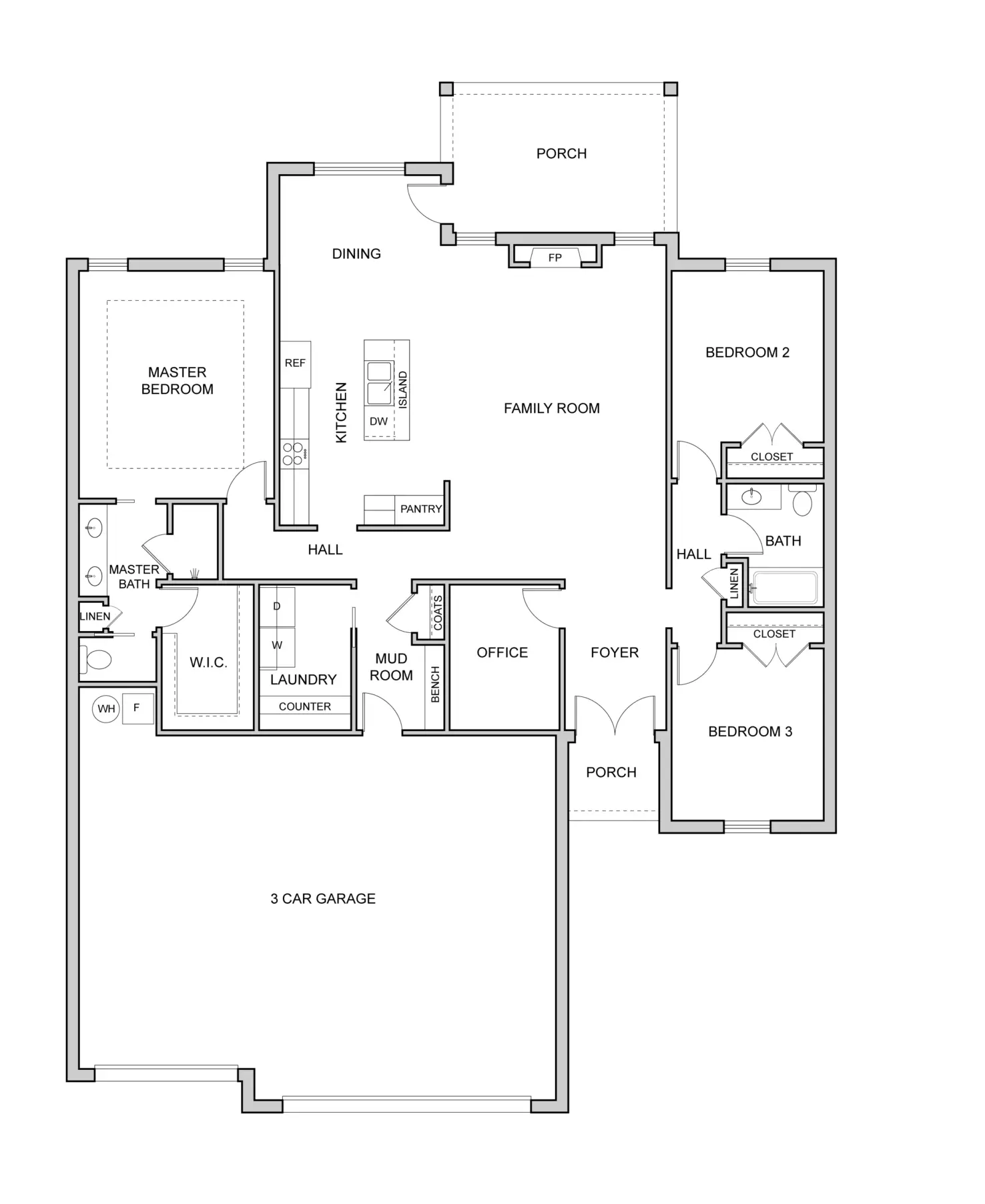 Leo home design by Chris Brown Homes, 1,706 sq ft with 3 bedrooms and 2 bathrooms