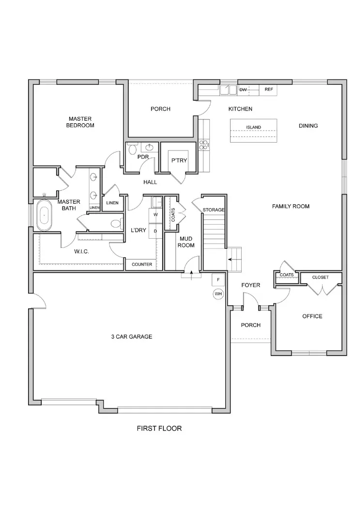 DaVinci home design by Chris Brown Homes, 2,989 sq ft with 3 bedrooms and 2.5 bathrooms